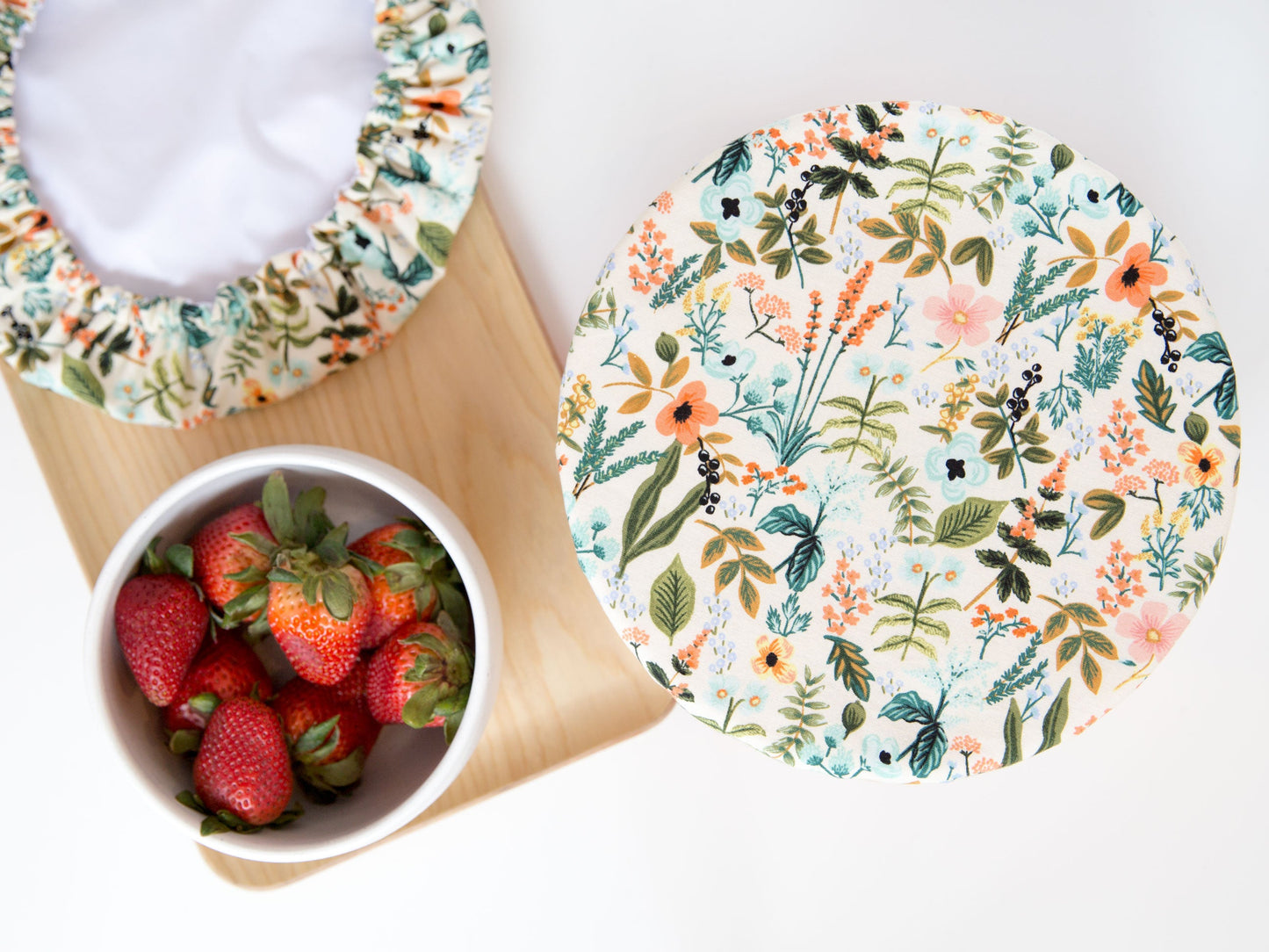 Bowl Cover - Herb Garden Natural