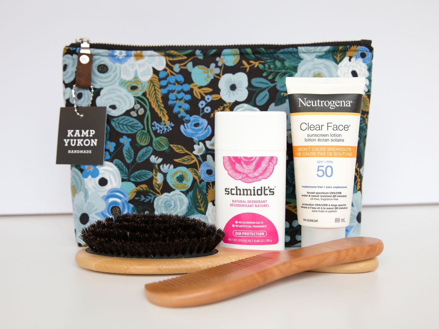 Large Pouch - Garden Party Blue