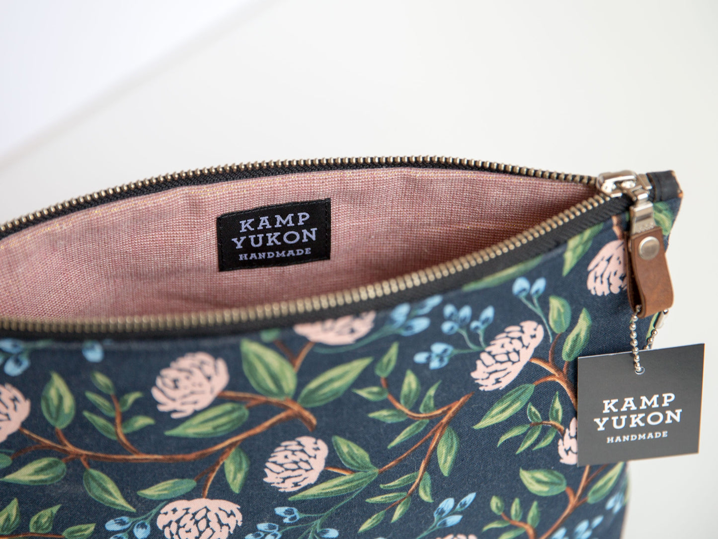 Large Pouch - Peonies