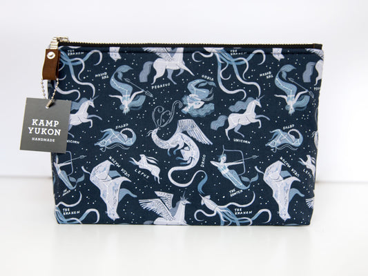 Large Pouch - Constellations Blueberry