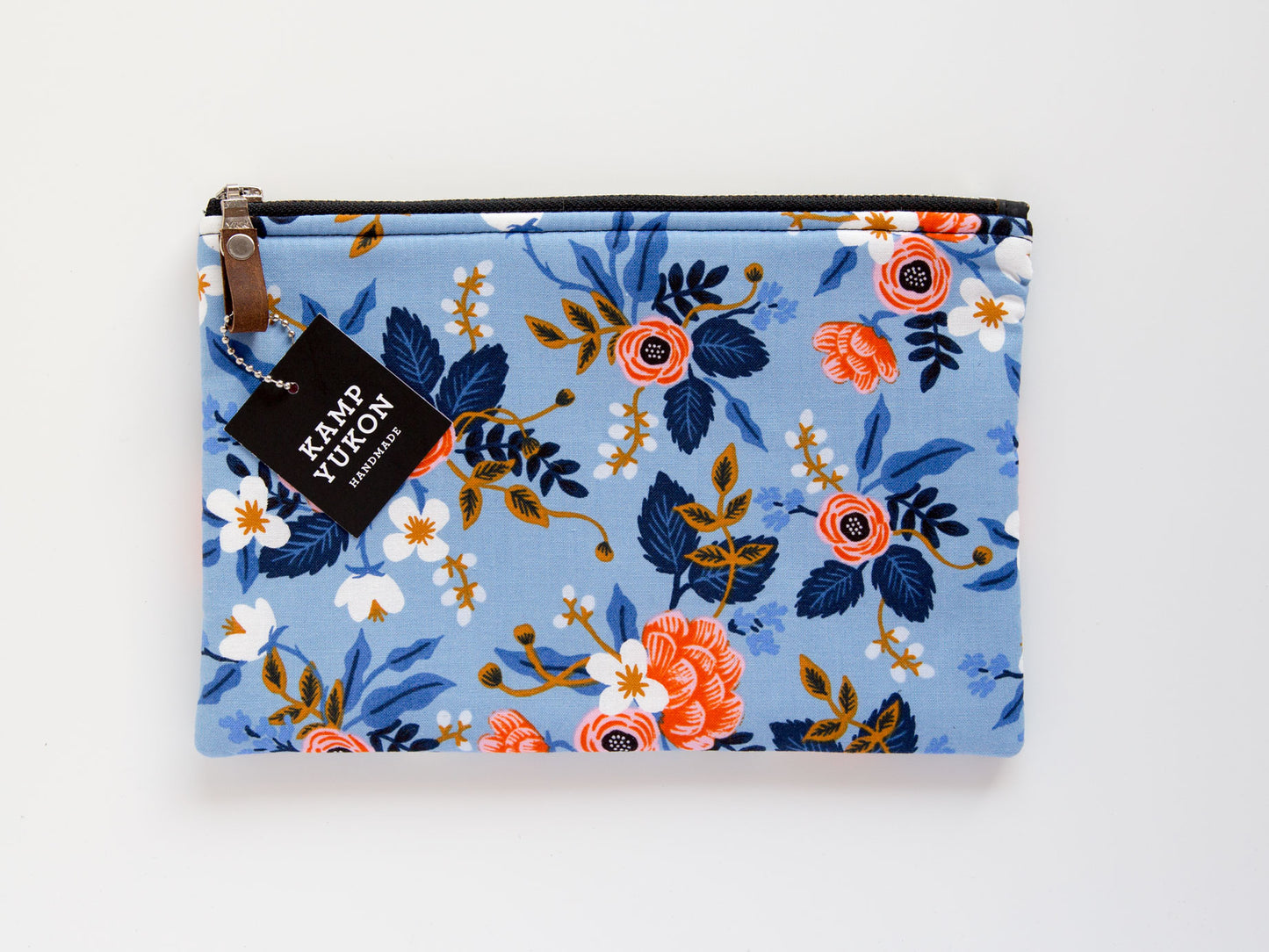 Flat Pouch - Floral Periwinkle