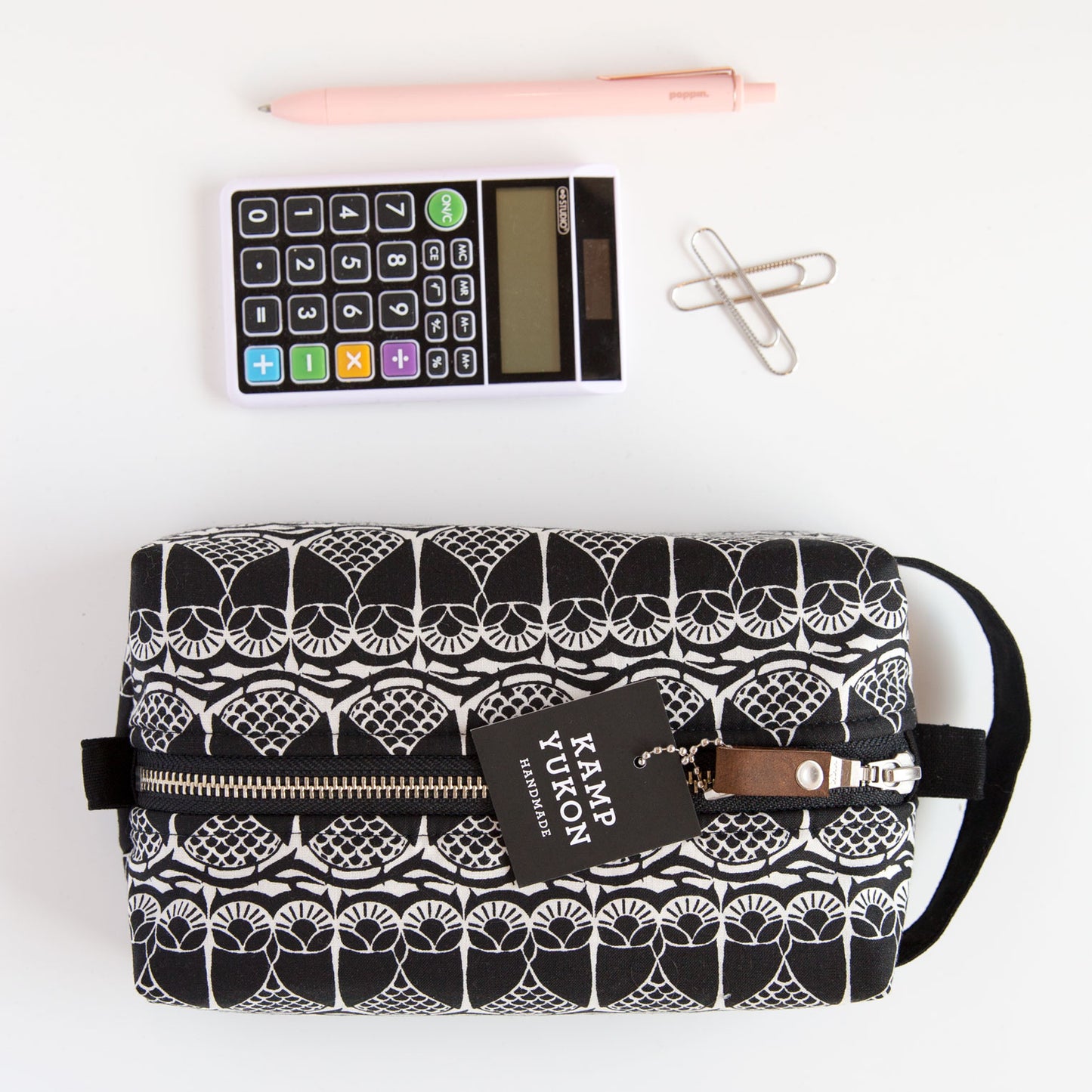 Box Pouch - Owls - Black & White