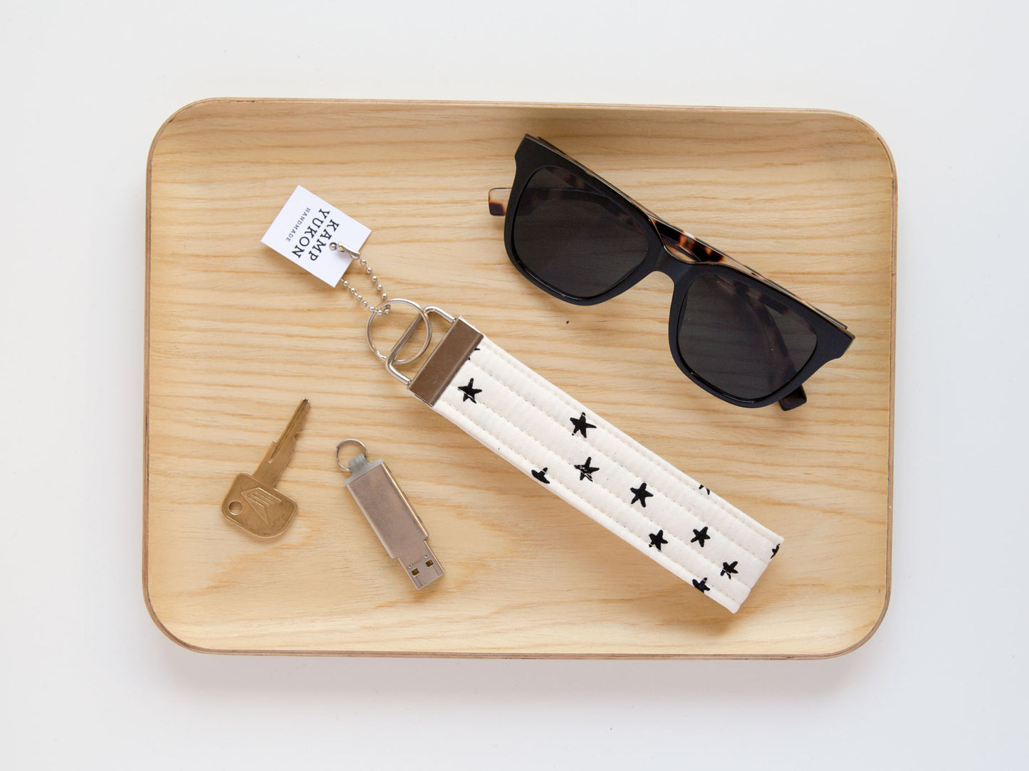 Keychain Wristlet - Starry - White