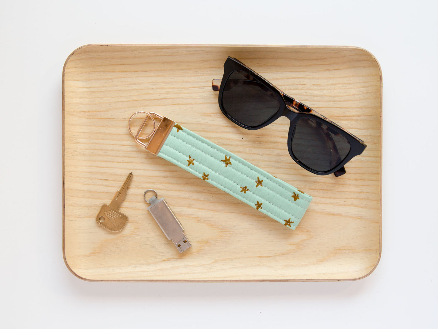 Keychain Wristlet - Starry - Teal