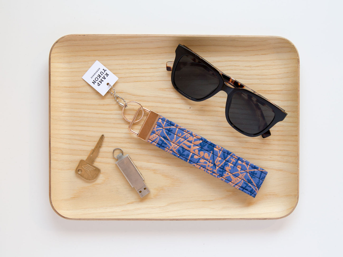 Keychain Wristlet - Gold Periwinkle