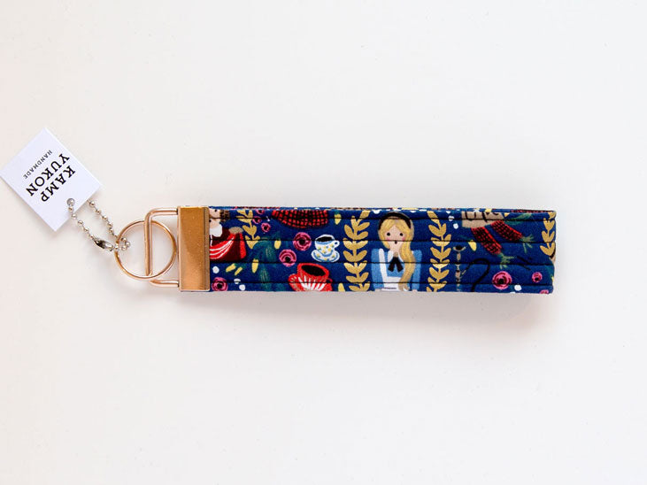 Keychain Wristlet - Alice in Wonderland