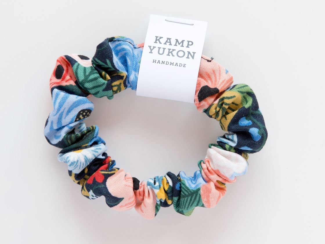 Skinny Scrunchie - Garden Party - Navy