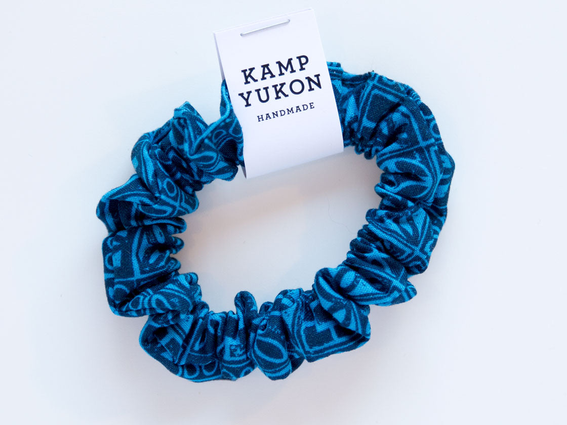 Skinny Scrunchie - Blue Tile