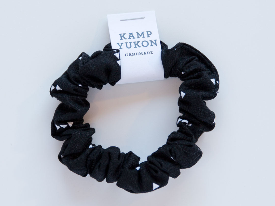 Skinny Scrunchie - Black Triangles