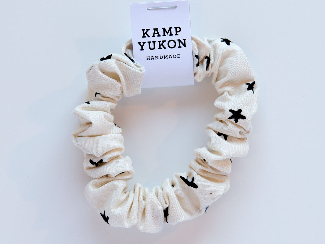 Skinny Scrunchie - Starry Black & White