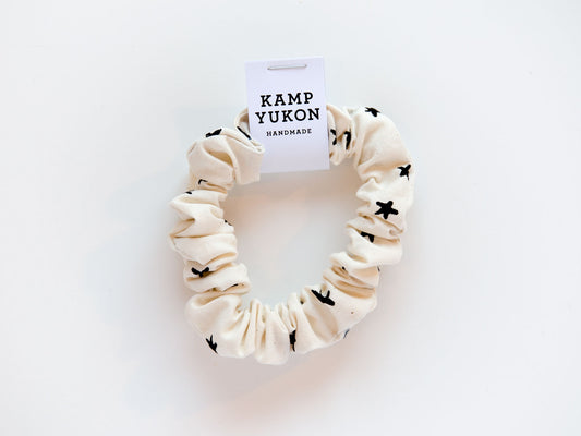 Skinny Scrunchie - Starry Black & White