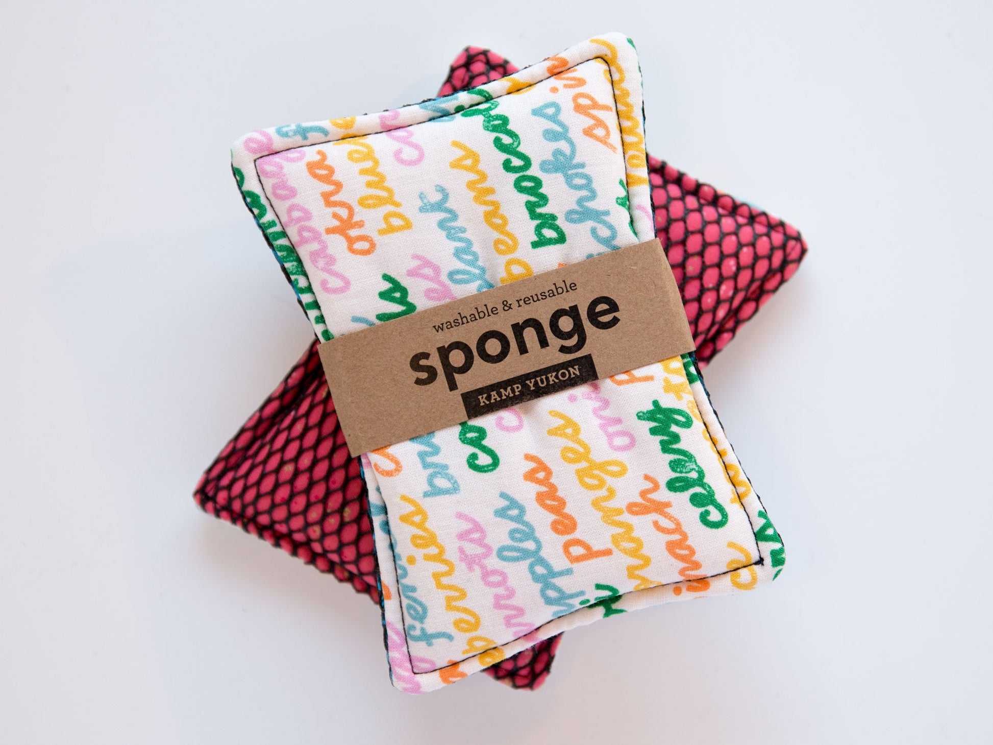 crusive letting of fruits and vegetables on a fabric sponge