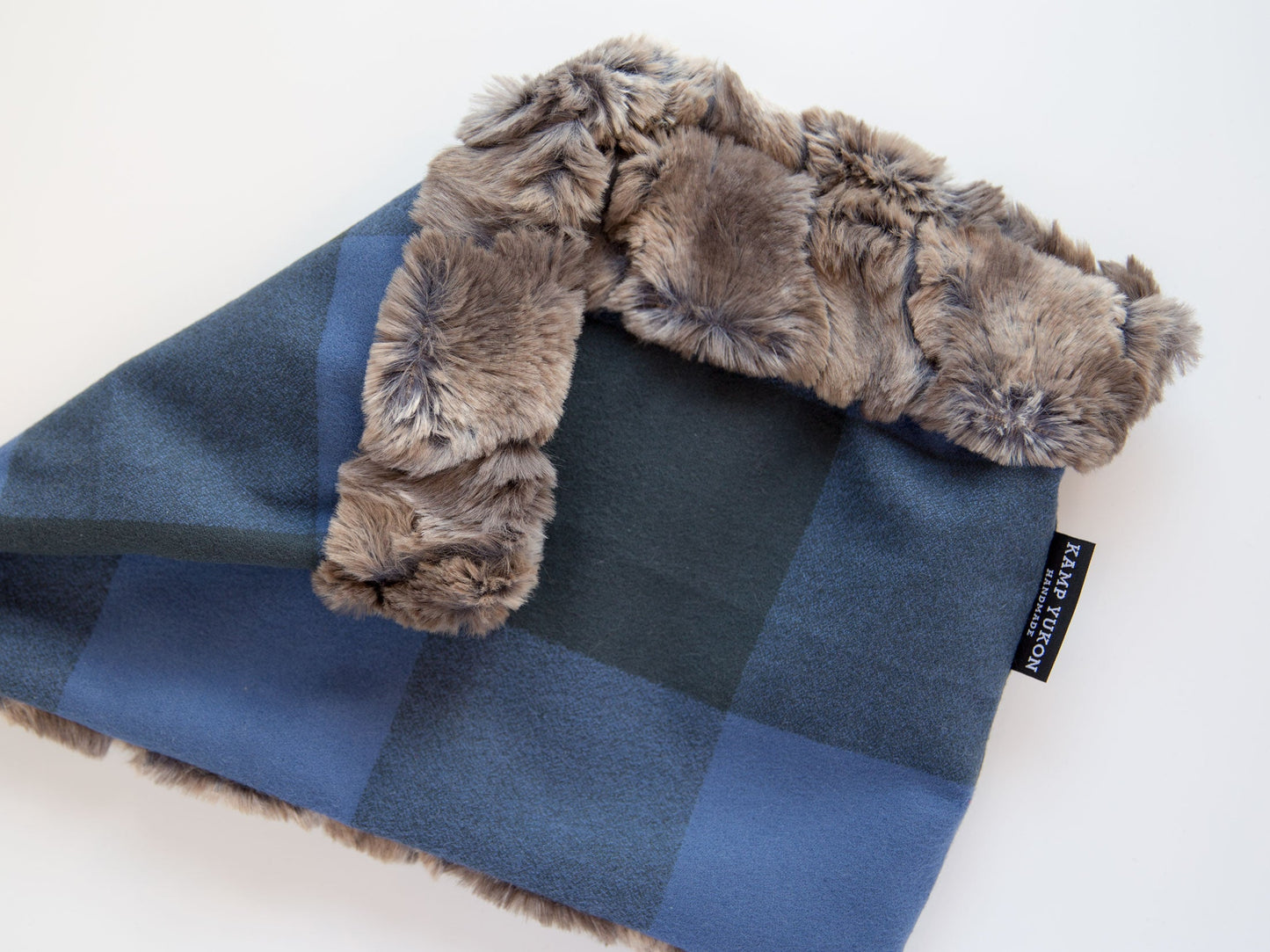 Neck Warmer - Big Plaid - Blue