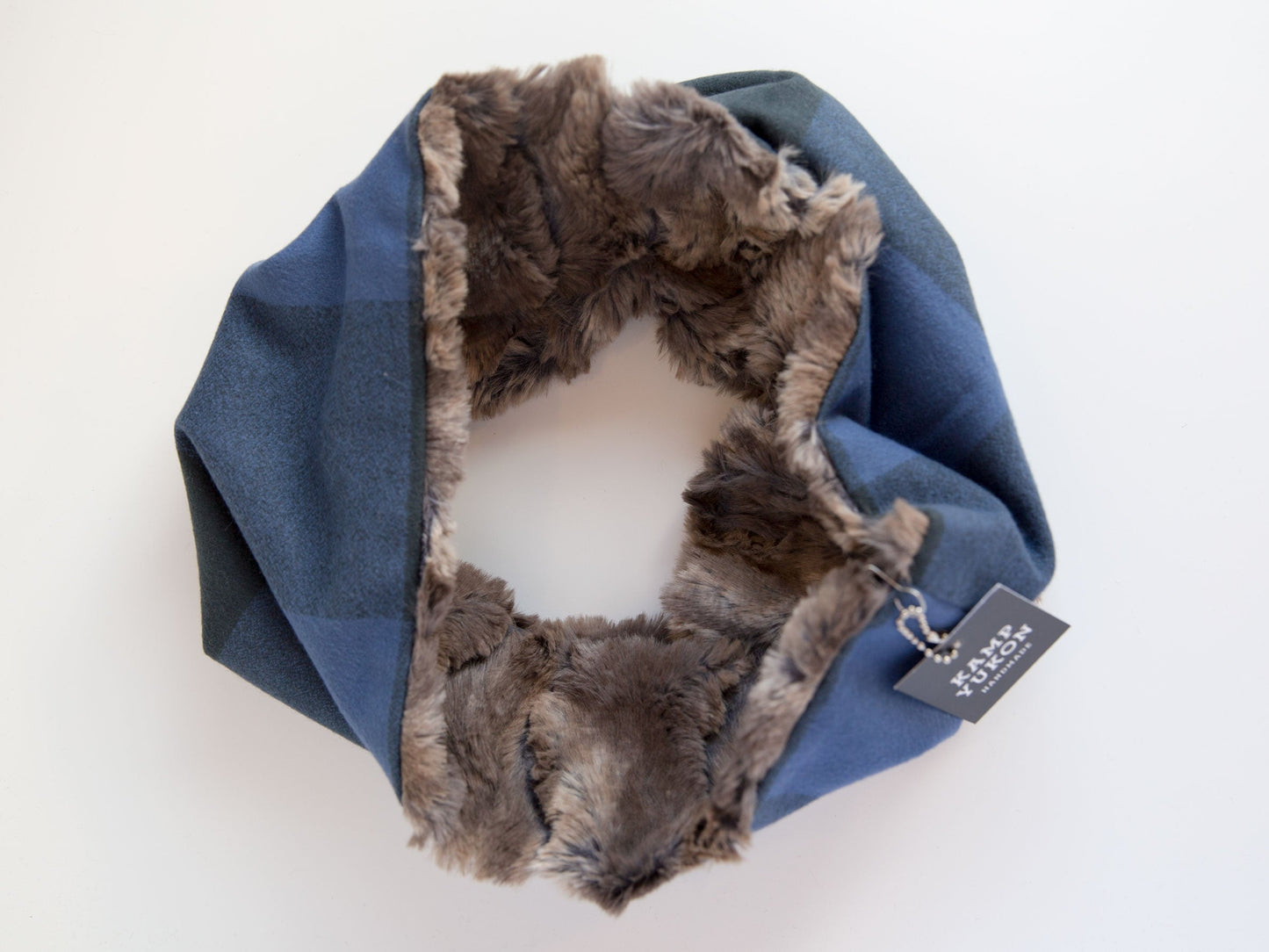 Neck Warmer - Big Plaid - Blue