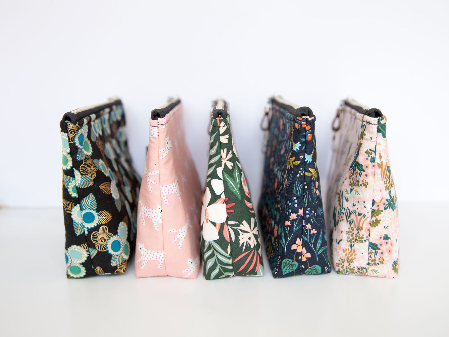 Small Pouch - Leopard Kitties - Pink