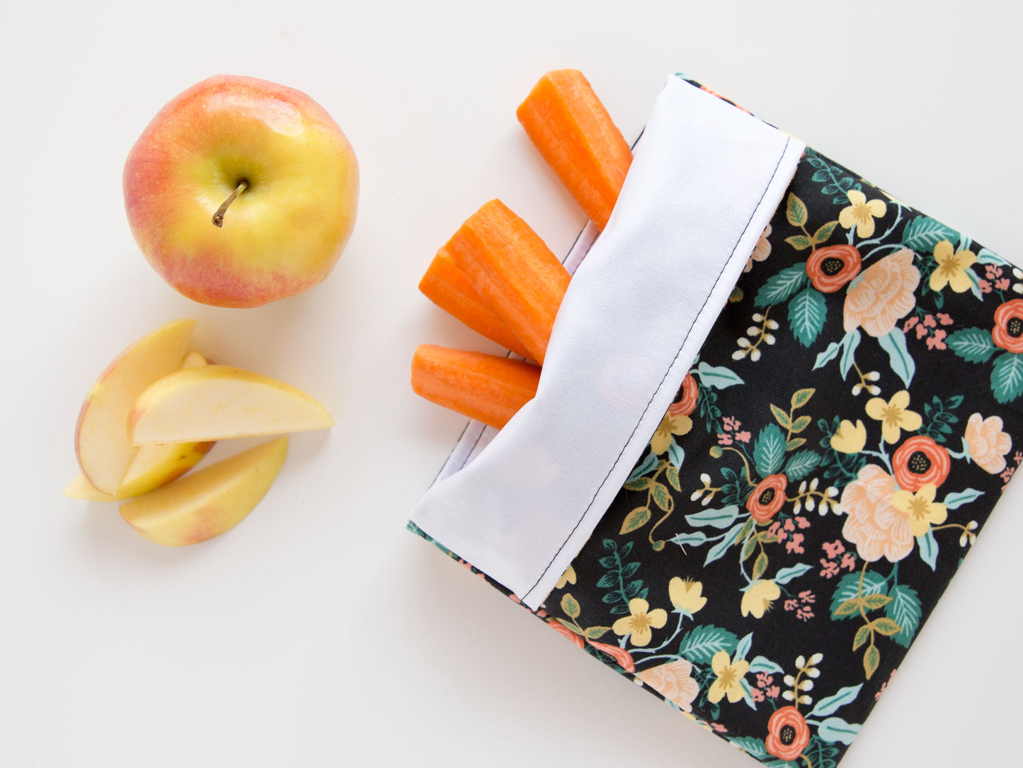 Snack Bag - Birch Floral - Black