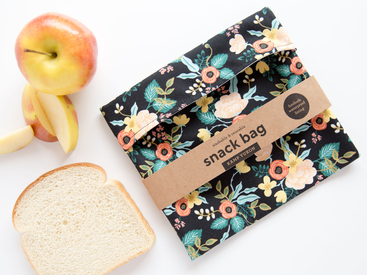 Snack Bag - Birch Floral - Black