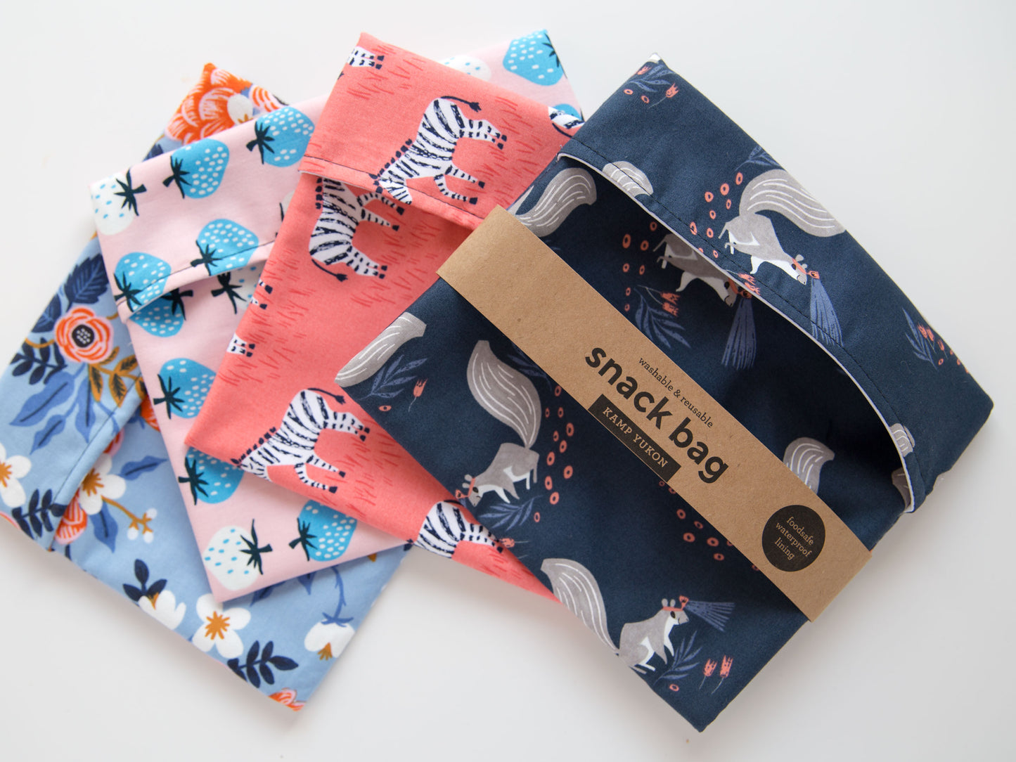 Snack Bag - Pink Zebra