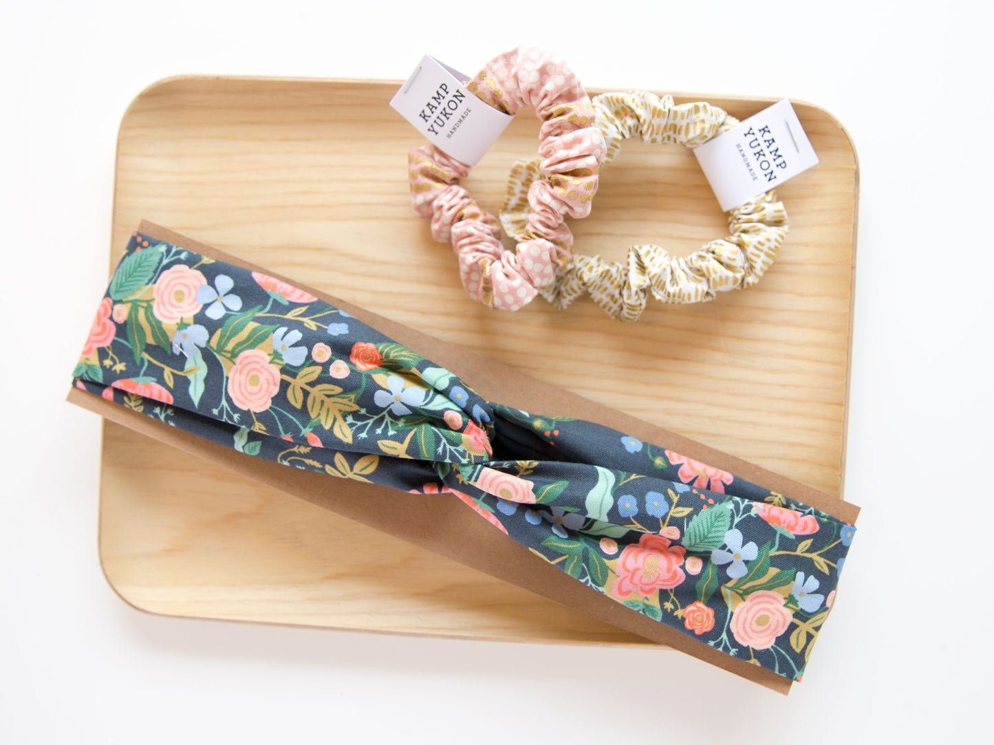 Headband - Floral Vines - Navy