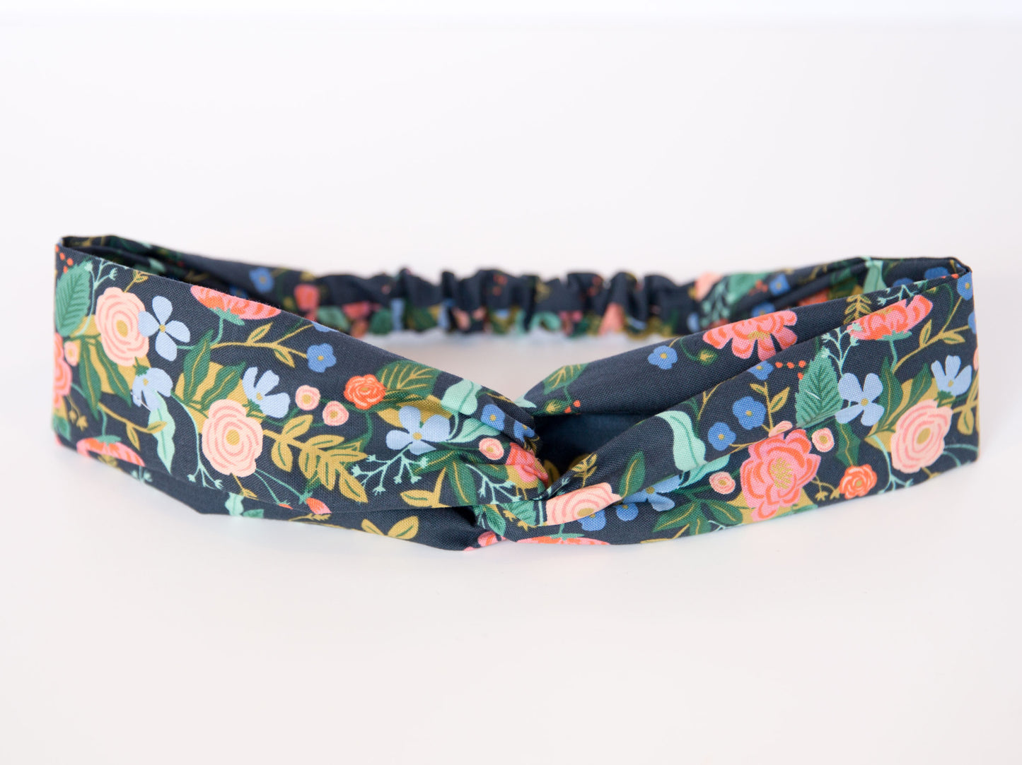 Headband - Floral Vines - Navy