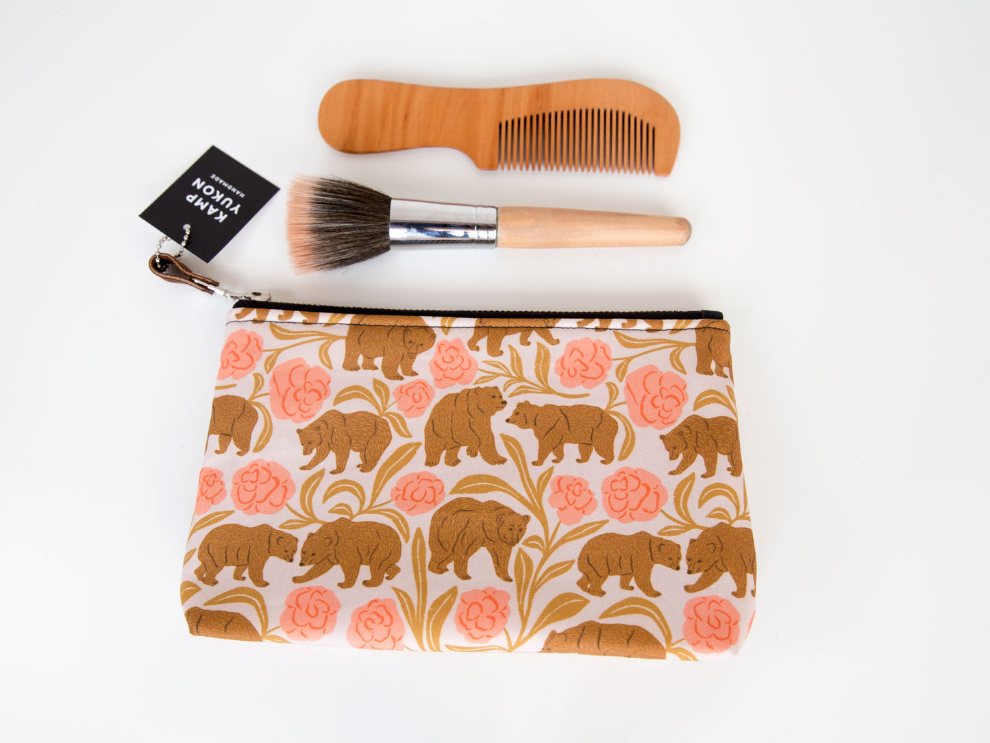 Small Pouch - Bears and Flowers