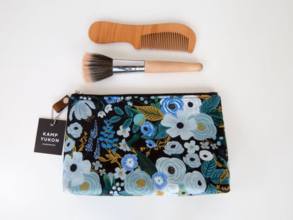 Small Pouch - Garden Party Dark Blue