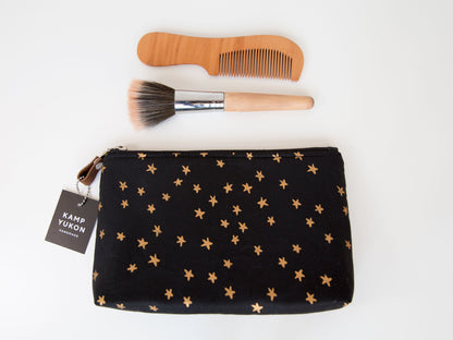 Small Pouch - Starry Black & Gold