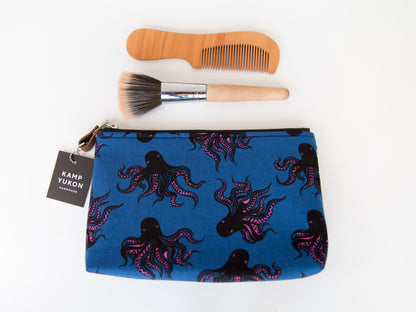 Small Pouch - Octopus - Blue & Pink