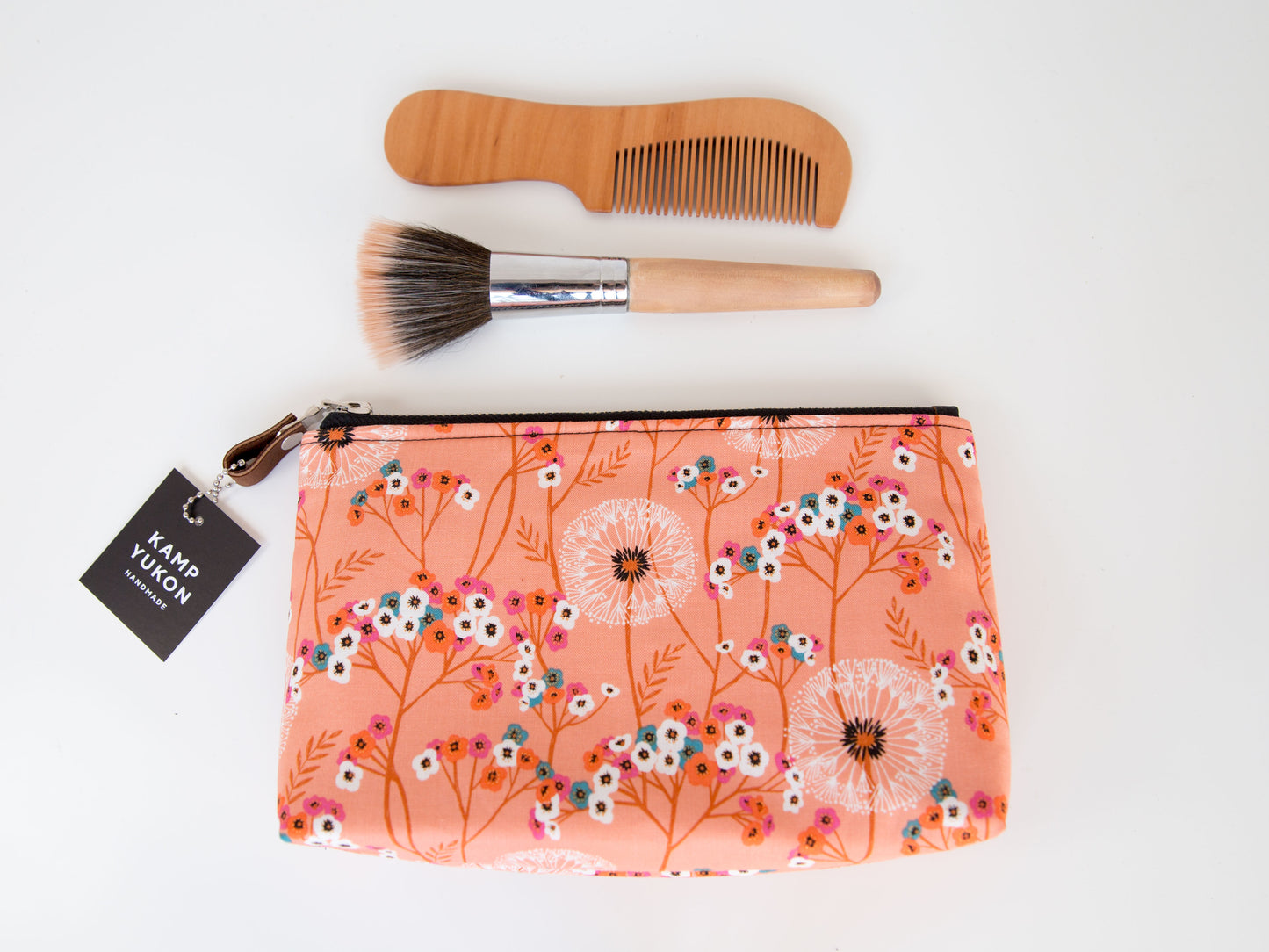 Small Pouch - Dandelions - Pink