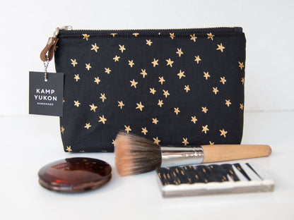 Small Pouch - Starry Black & Gold