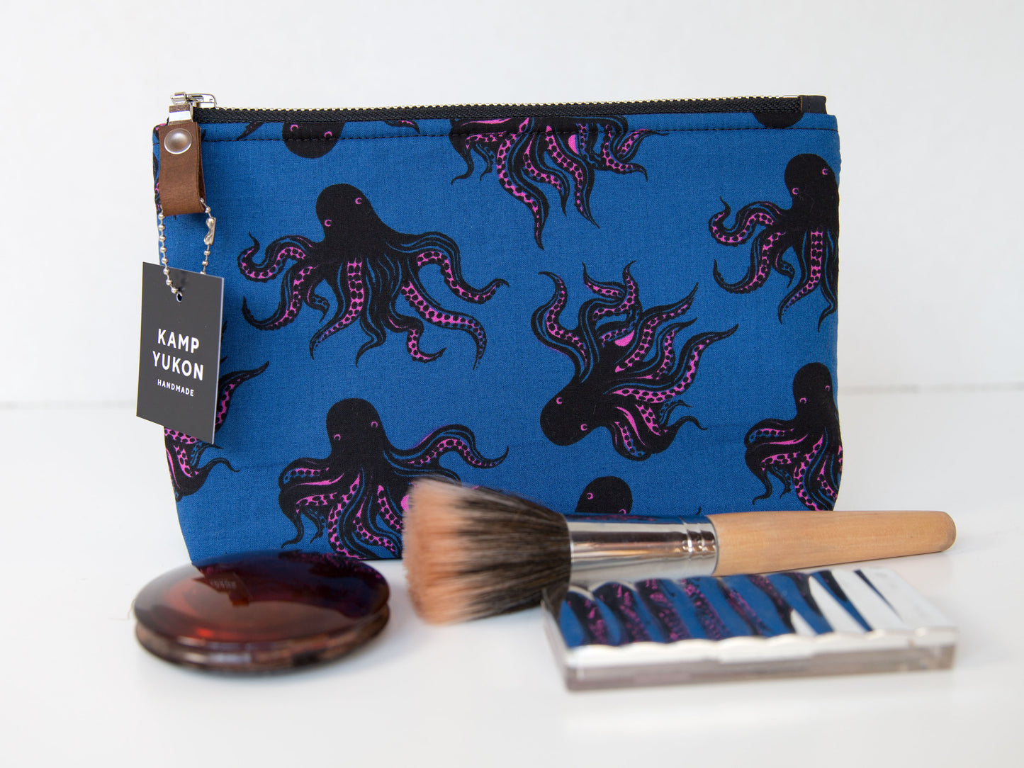 Small Pouch - Octopus - Blue & Pink