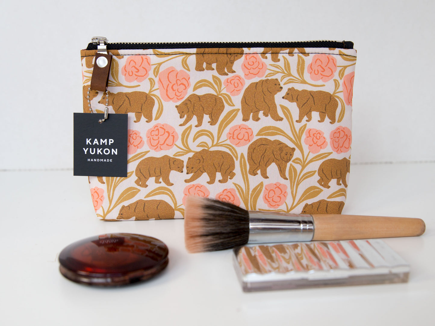 Small Pouch - Bears and Flowers