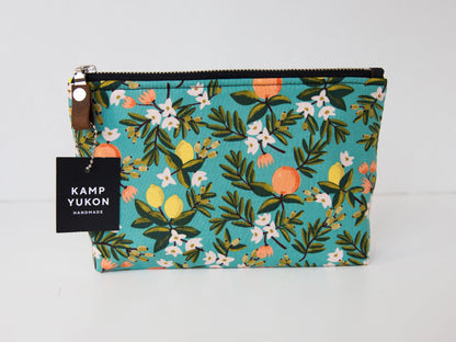 Small Pouch - Teal Citrus