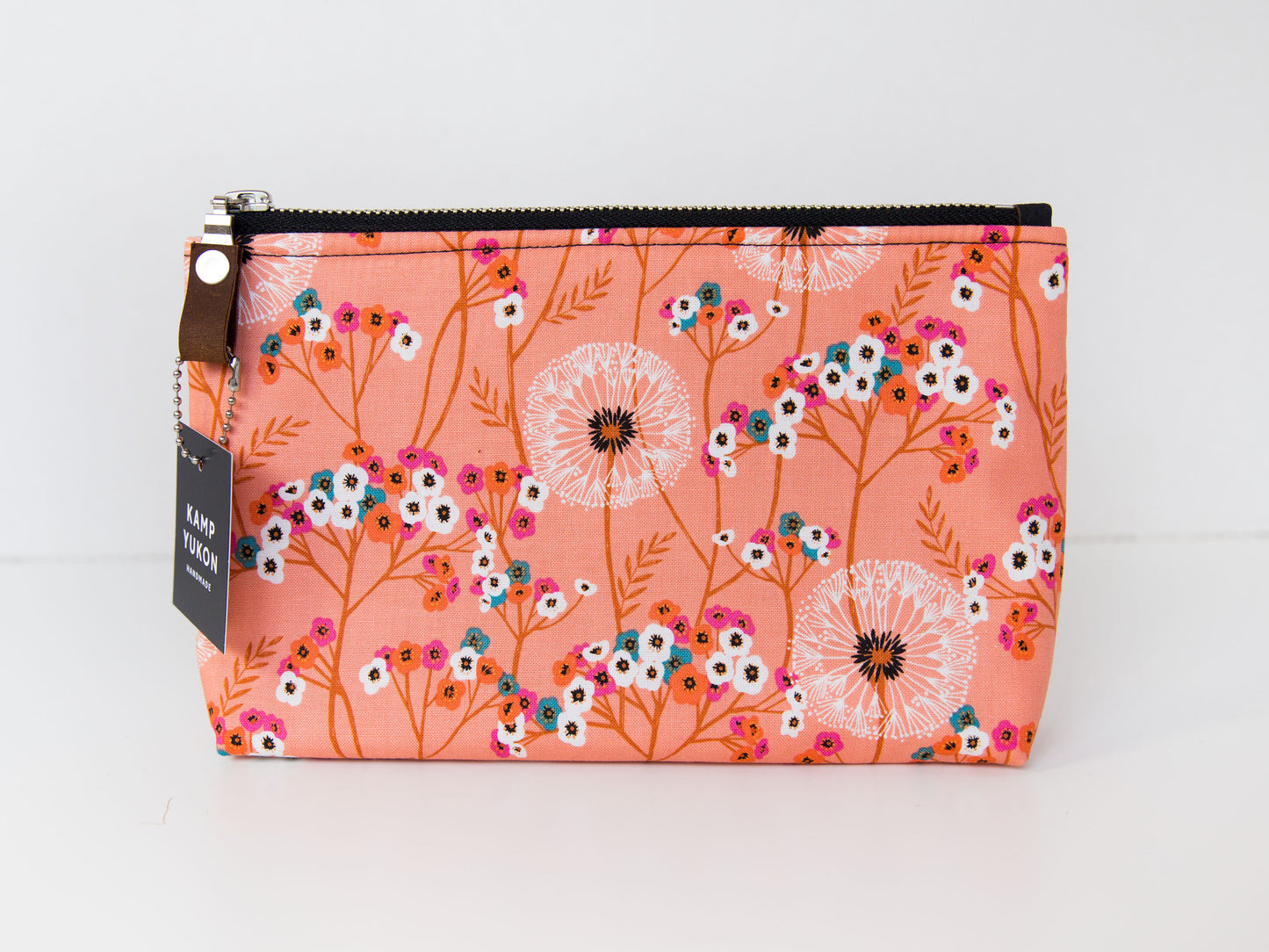 Small Pouch - Dandelions - Pink