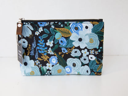 Small Pouch - Garden Party Dark Blue