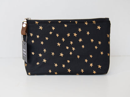 Small Pouch - Starry Black & Gold