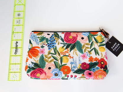 Small Pouch - Birch Floral Periwinkle