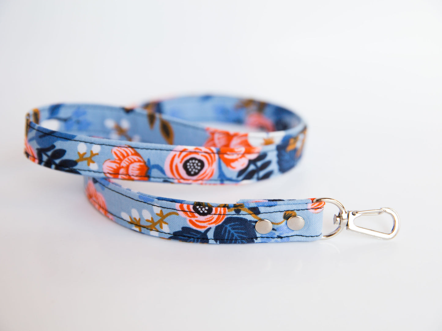 Lanyard - Birch Floral Periwinkle