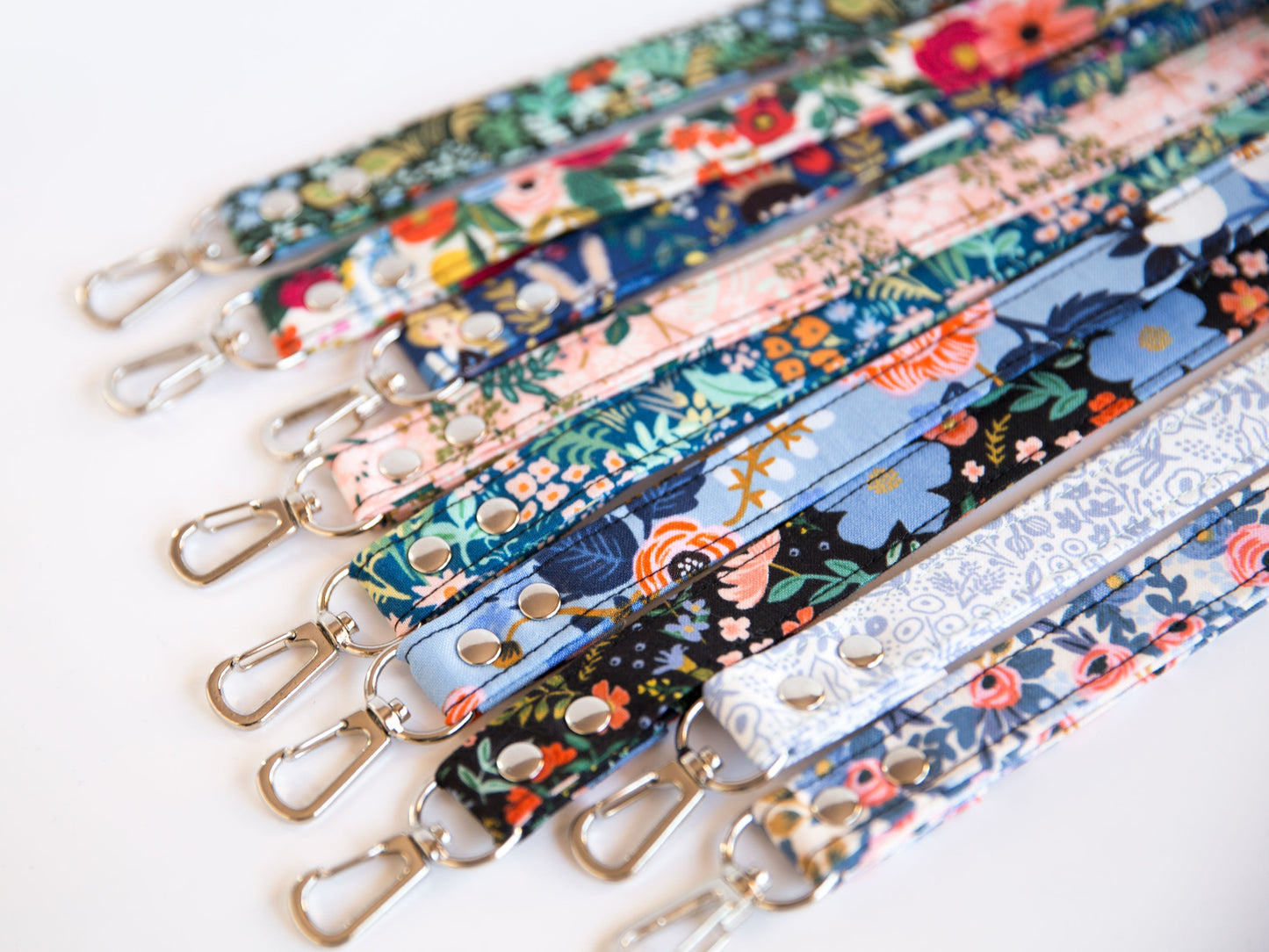 Lanyard - Birch Floral Periwinkle