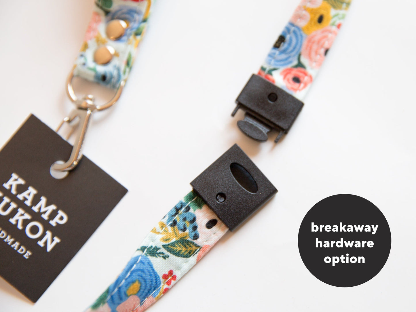 Lanyard - Birch Floral Periwinkle