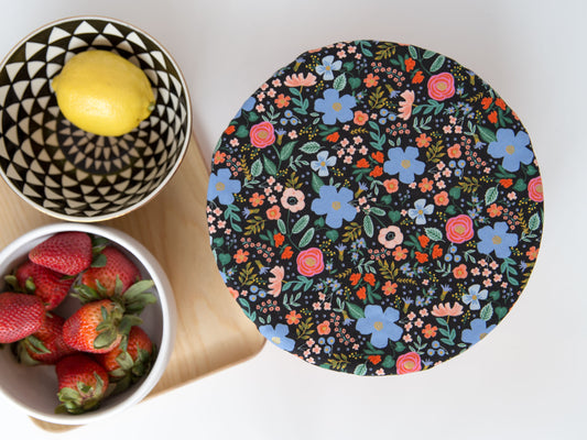 Bowl Cover - Wild Rose Black