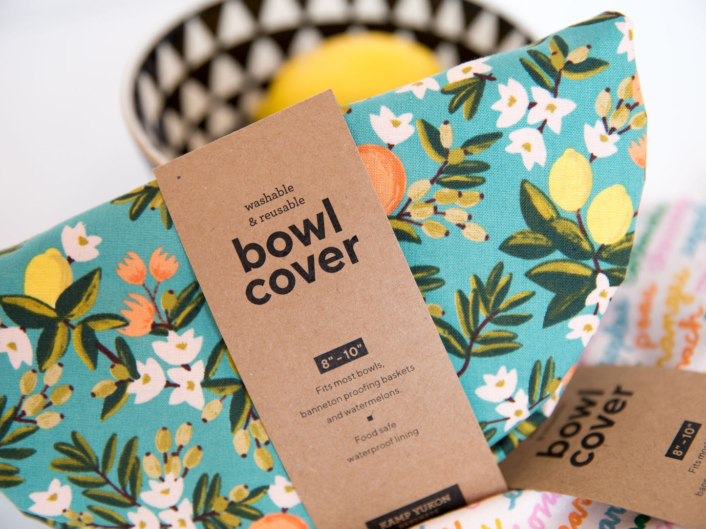 Bowl Cover - Teal Citrus