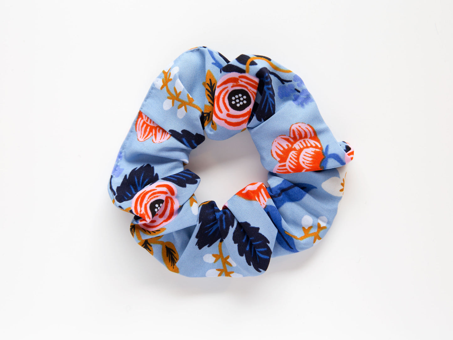 Scrunchie - Birch Floral - Periwinkle