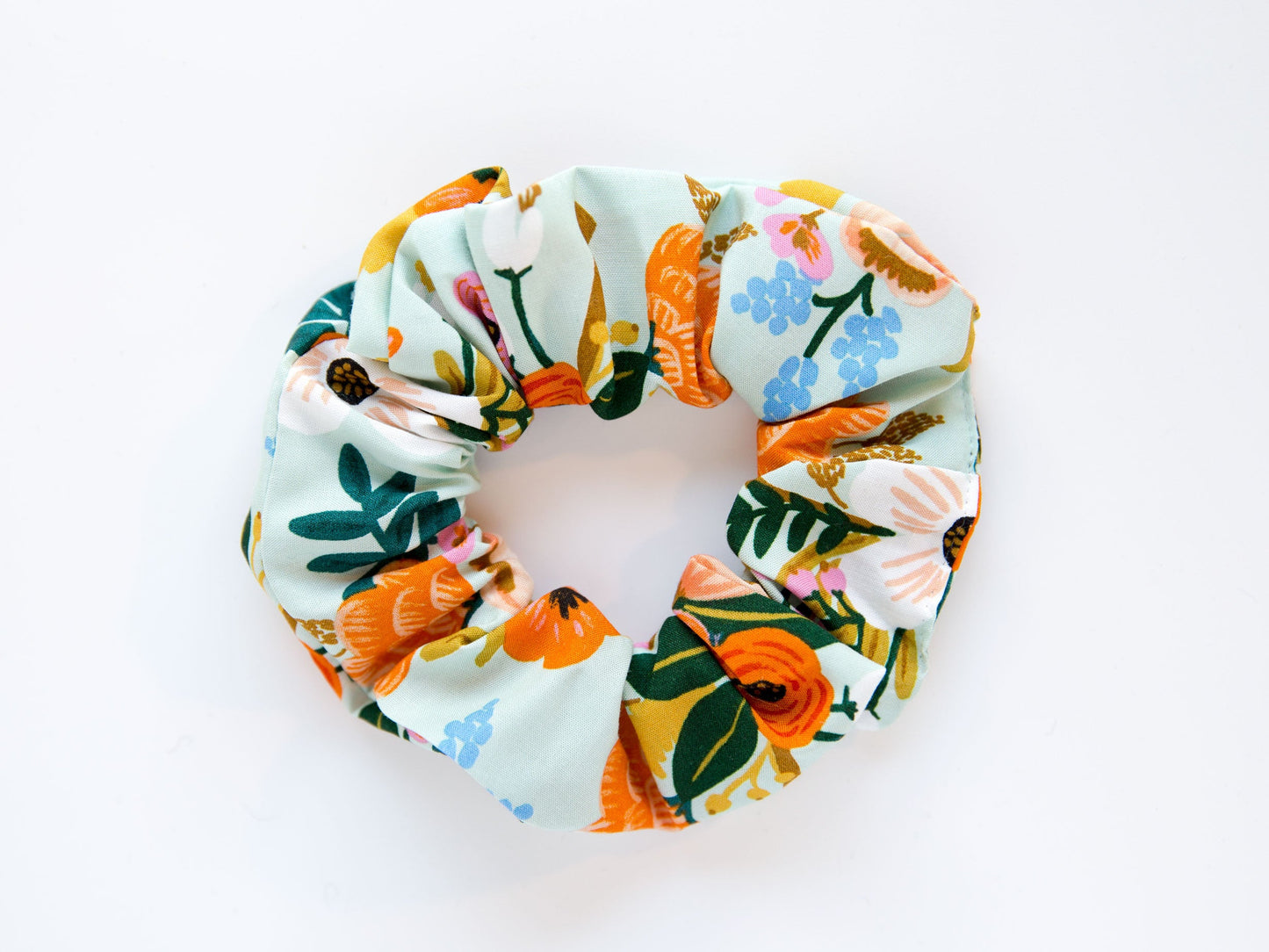 Scrunchie - Lively Floral - Mint