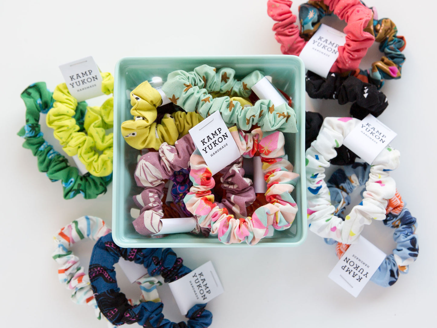 Skinny Scrunchie - Garden Party - Navy