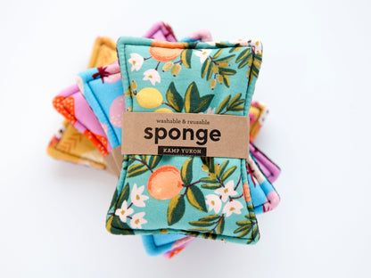 Sponge - Citrus Floral - Teal