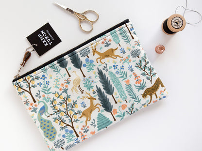 Flat Pouch - Menagerie - Cream