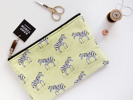Flat Pouch - Zebra Grass