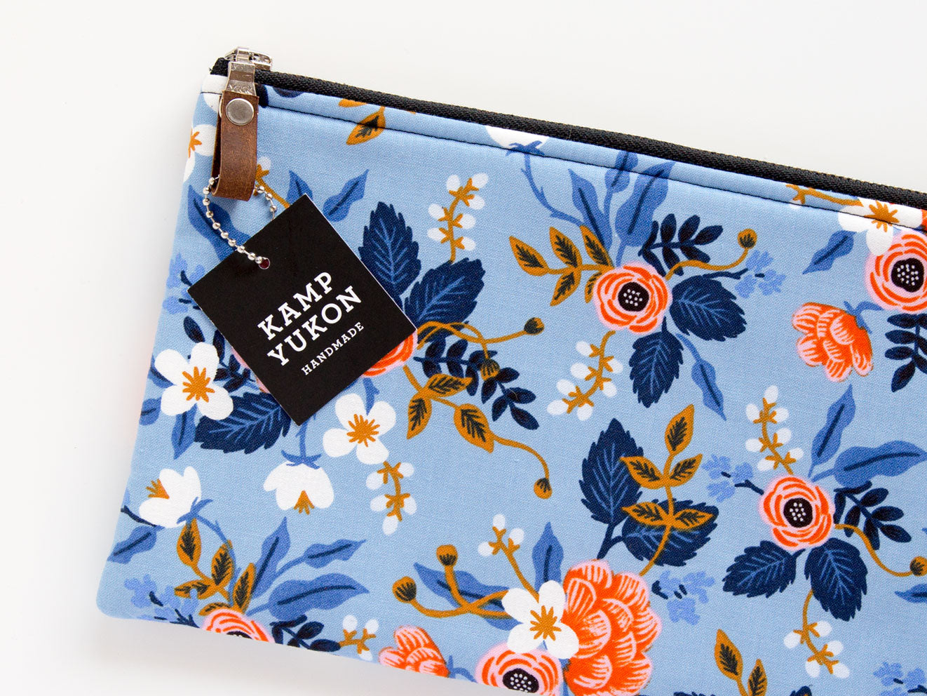 Flat Pouch -  Floral Periwinkle