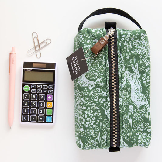 Box Pouch - Rabbits & Squirrels - Green